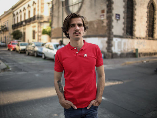 MENS RED POLO T-SHIRT