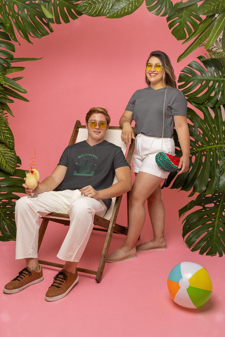 MENS BLACK VNECK T-SHIRT