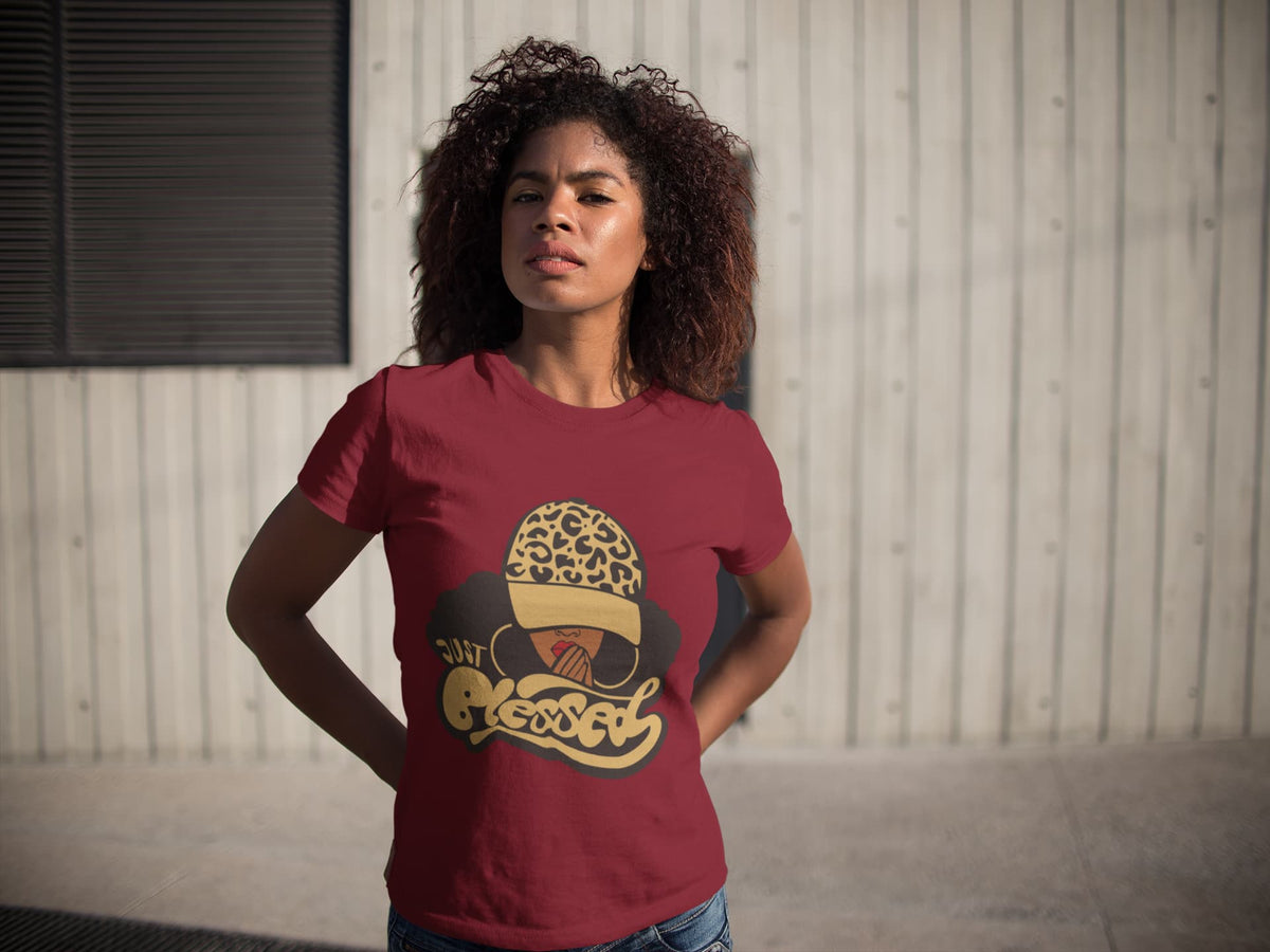 Women's Maroon Round Neck T-shirt
