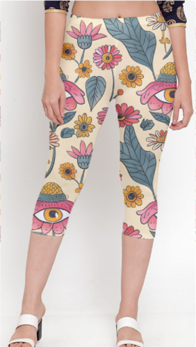 Women's Printed Capri Leggings