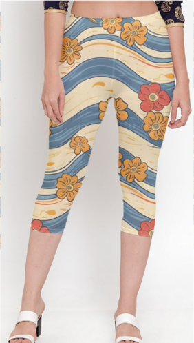 Women's Printed Capri Leggings