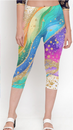 Women's Printed Capri Leggings