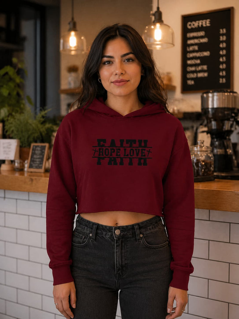 FAITHFUL PLENTY Crop Hoodie