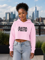 WOMENS LIGHT PINK CROP HOODIES