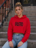 WOMENS RED CROP HOODIES