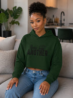 WOMENS OLIVE GREEN CROP HOODIES