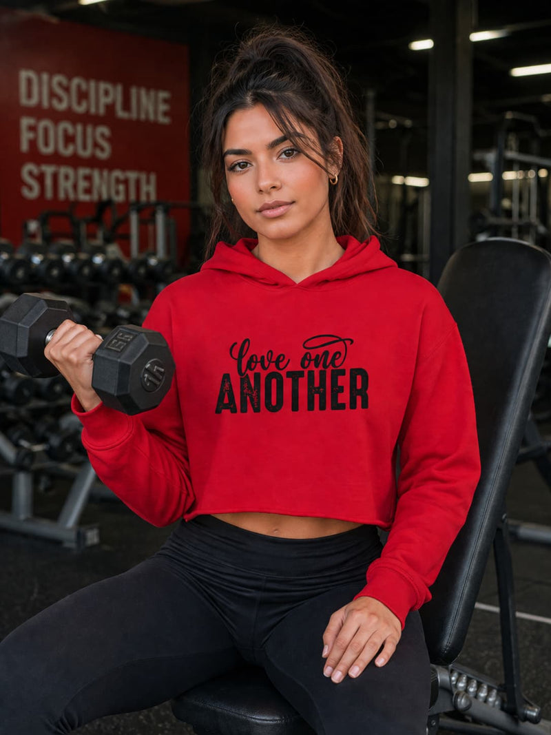 BOUND HEARTS Crop Hoodie