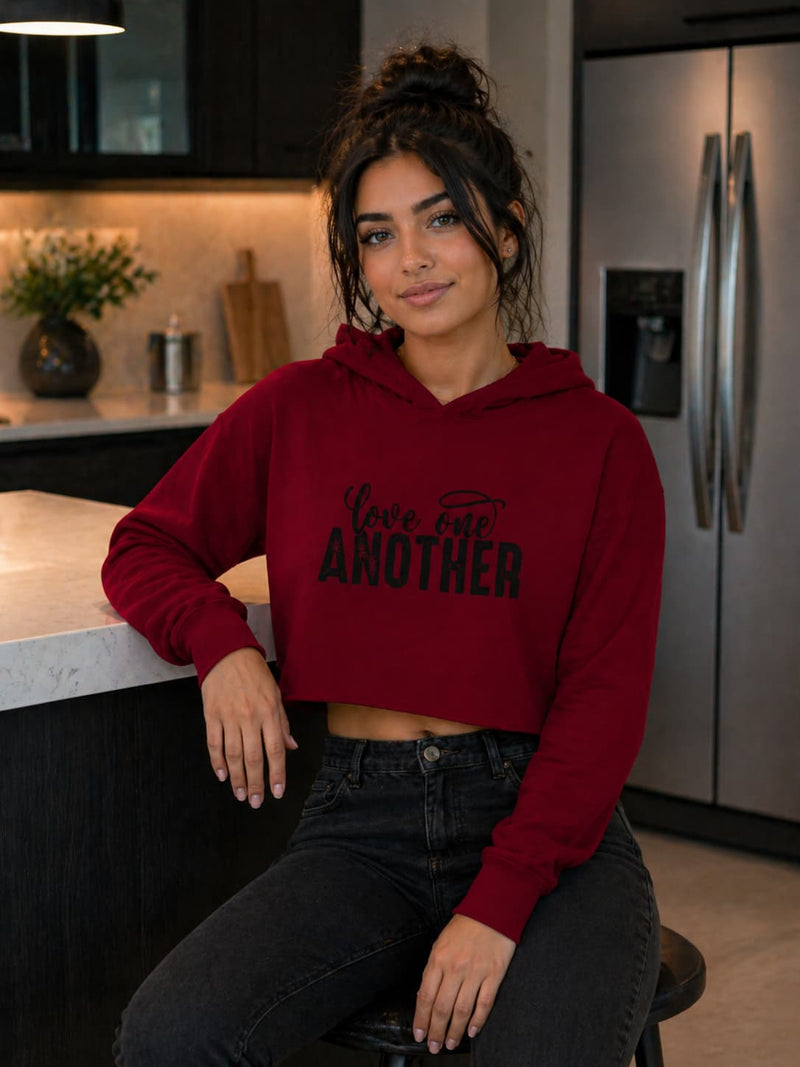 BOUND HEARTS Crop Hoodie
