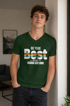 MENS OLIVE GREEN VNECK T-SHIRT