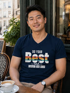 MENS NAVY BLUE VNECK T-SHIRT
