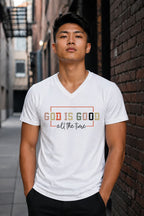 MENS WHITE VNECK T-SHIRT
