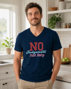 MENS NAVY BLUE VNECK T-SHIRT