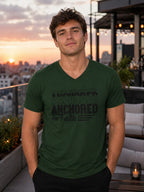 MENS OLIVE GREEN VNECK T-SHIRT