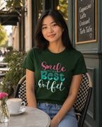 WOMENS OLIVE GREEN ROUNDNECK T-SHIRT
