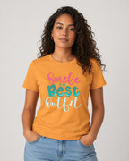 WOMENS MUSTARD YELLOW ROUNDNECK T-SHIRT