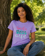 WOMENS IRIS  LAVENDER ROUNDNECK T-SHIRT