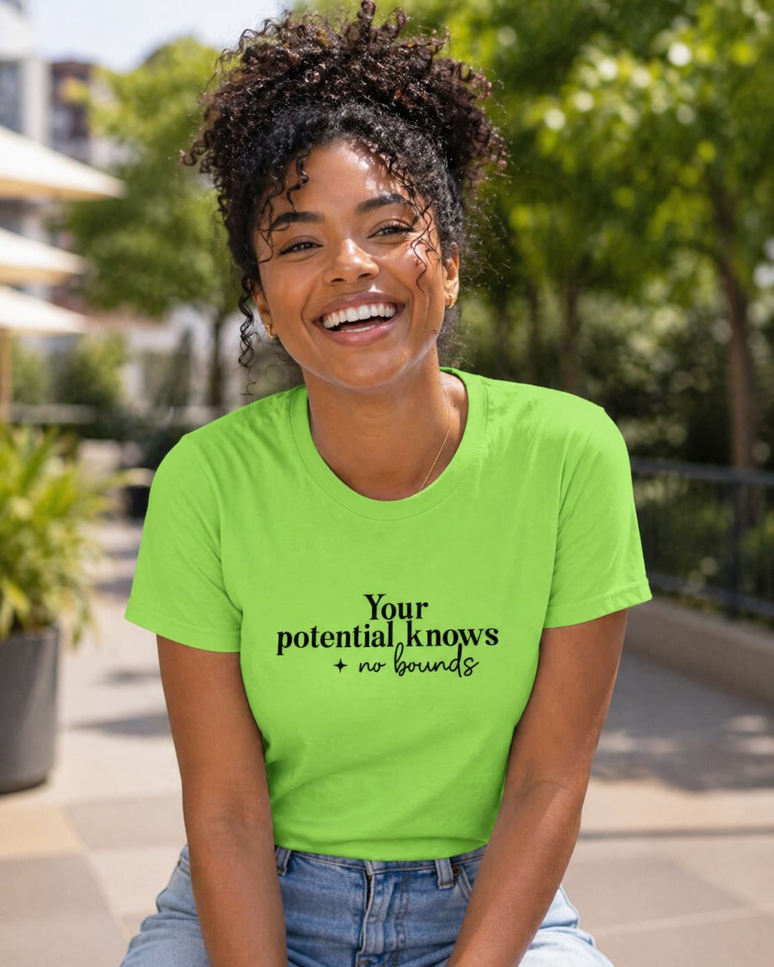 WOMENS LIRIL GREEN ROUNDNECK T-SHIRT