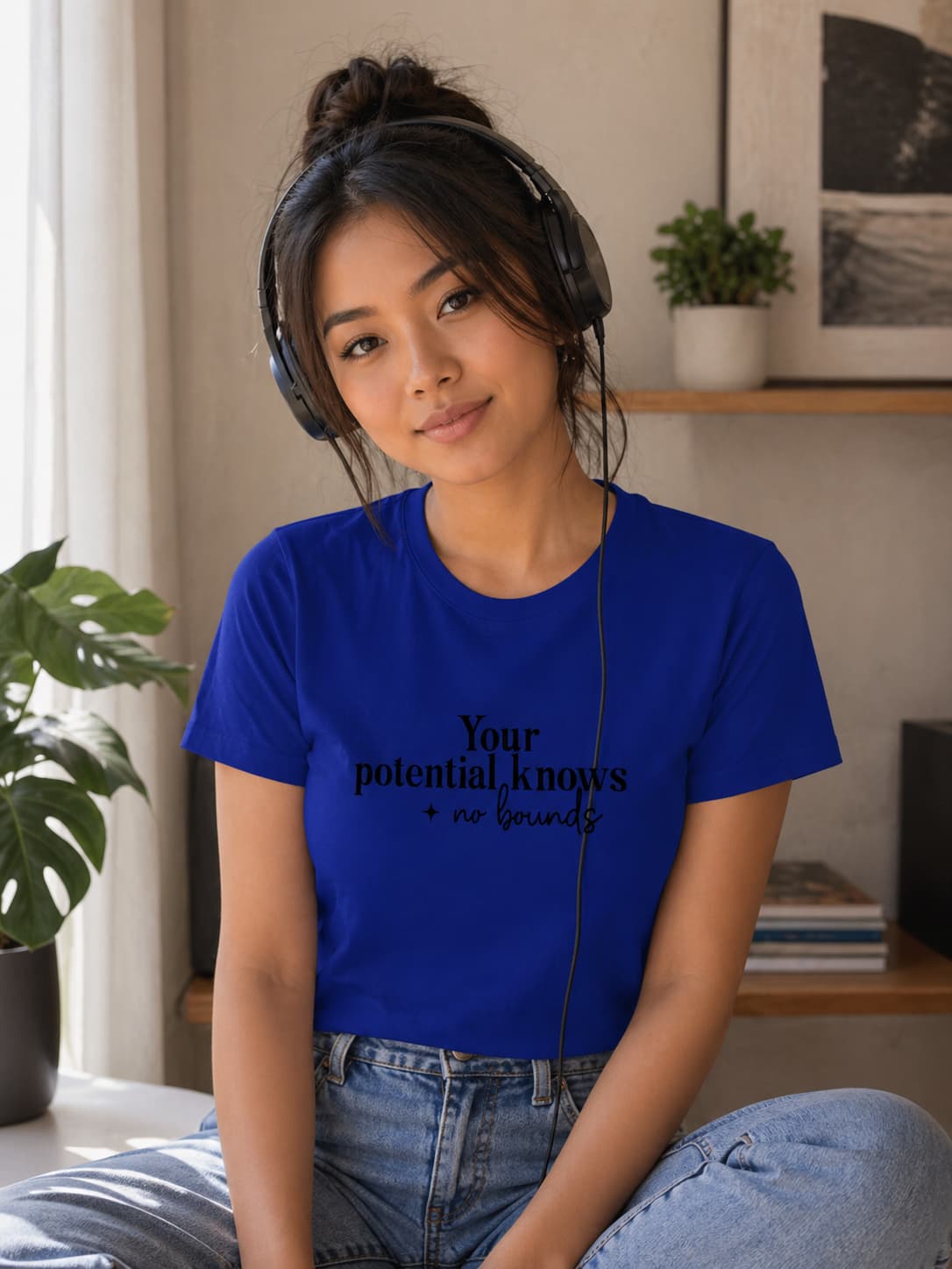 WOMENS ROYAL BLUE ROUNDNECK T-SHIRT