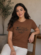 WOMENS COFFEE BROWN ROUNDNECK T-SHIRT