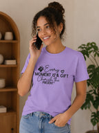 WOMENS IRIS LAVENDER ROUNDNECK T-SHIRT