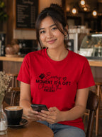 WOMENS RED ROUNDNECK T-SHIRT