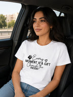 WOMENS WHITE ROUNDNECK T-SHIRT
