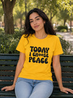 WOMENS GOLDEN YELLOW ROUNDNECK T-SHIRT