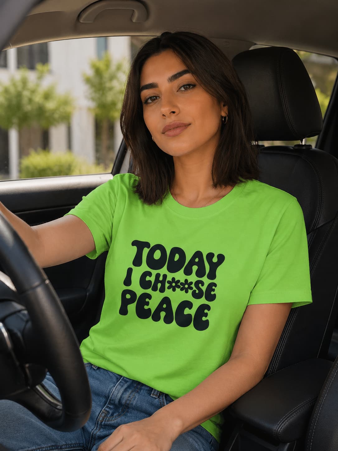 WOMENS LIRIL GREEN ROUNDNECK T-SHIRT