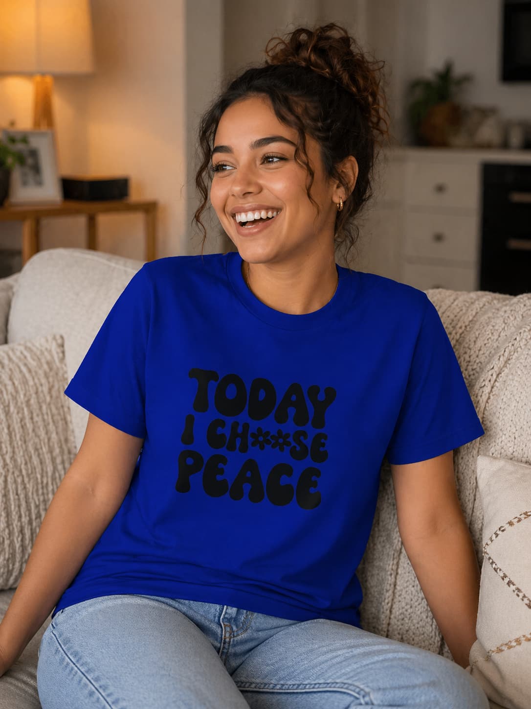 WOMENS ROYAL BLUE ROUNDNECK T-SHIRT