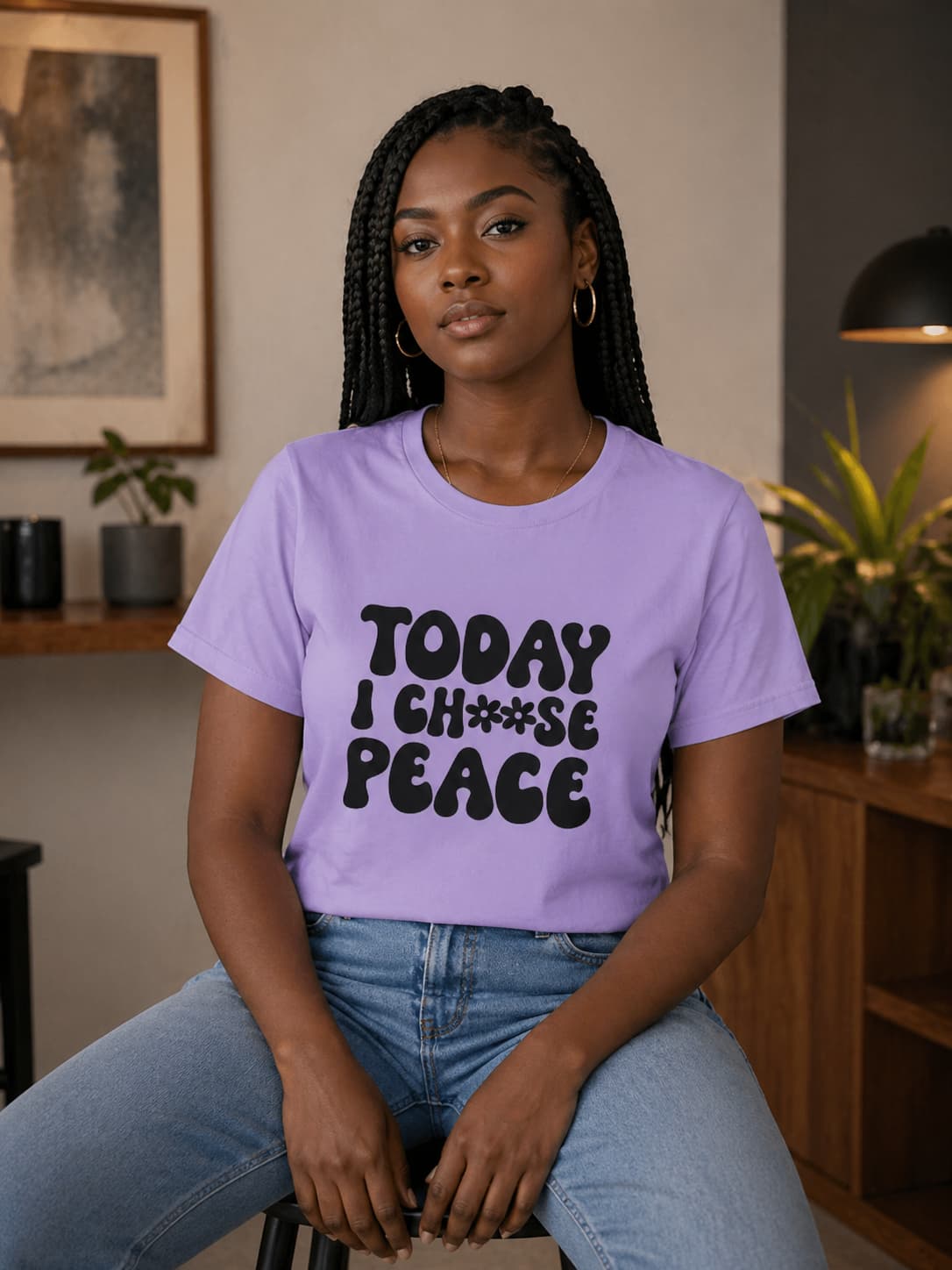 WOMENS IRIS LAVENDER ROUNDNECK T-SHIRT