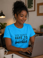 WOMENS SKY BLUE ROUNDNECK T-SHIRT