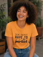 WOMENS MUSTARD YELLOW ROUNDNECK T-SHIRT
