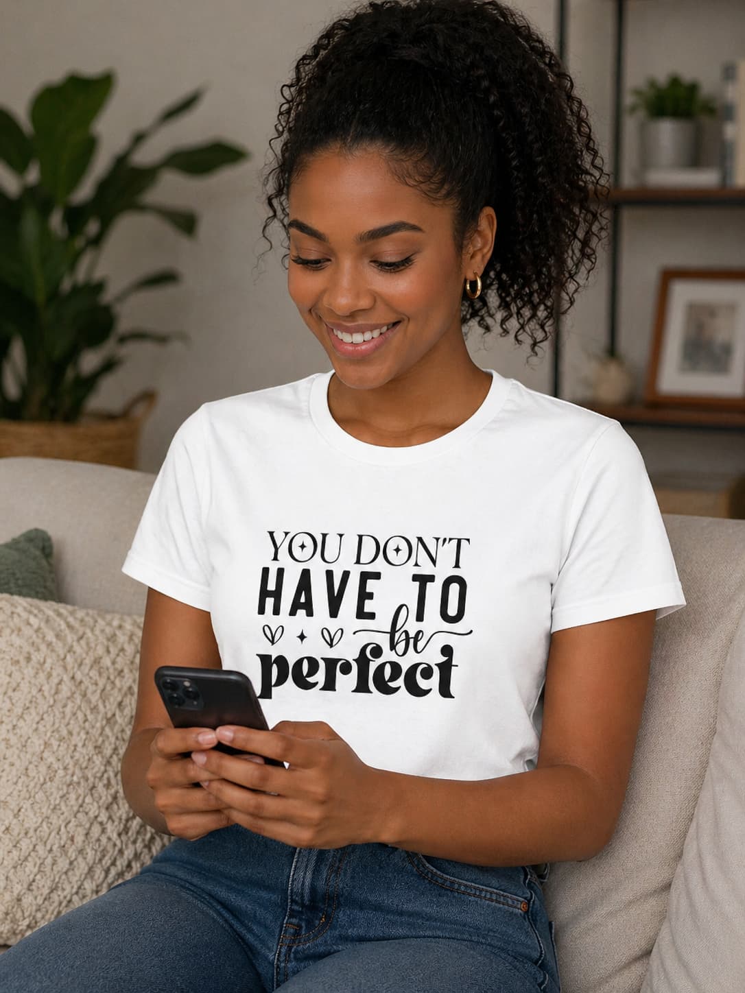 Karavirs® Emerging White graphic tee for women India