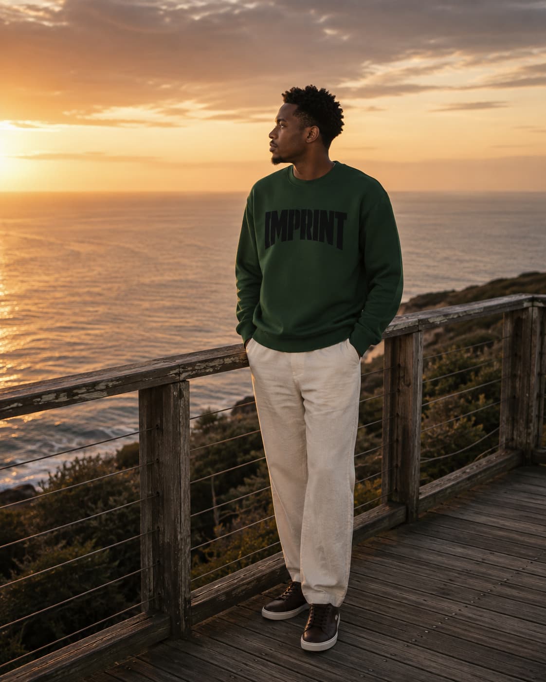 MENS OLIVE GREEN SWEATSHIRTS