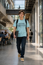 MENS SURF BLUE ROUNDNECK T-SHIRT