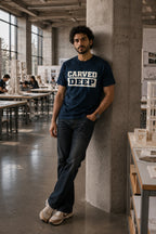 MENS NAVY BLUE ROUNDNECK T-SHIRT