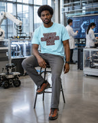 MENS SURF BLUE ROUNDNECK T-SHIRT