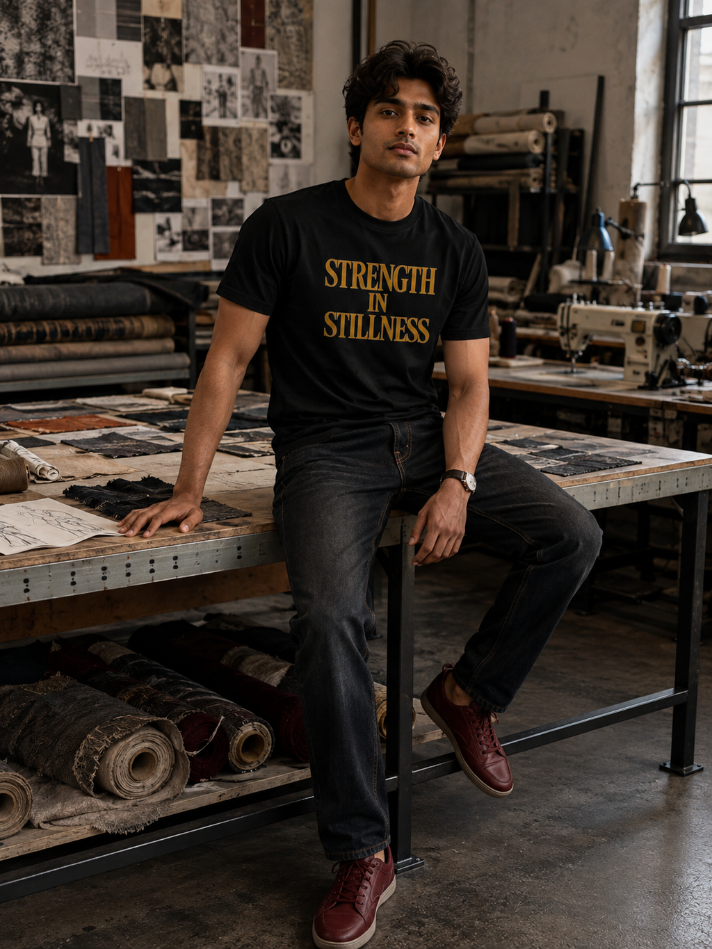 Karavirs® Stillness graphic tee for men India