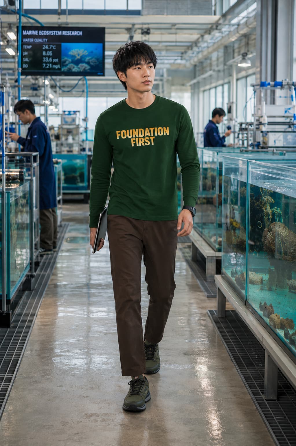 karavirs™ Foundation First — Olive Green Full-Sleeve Tee