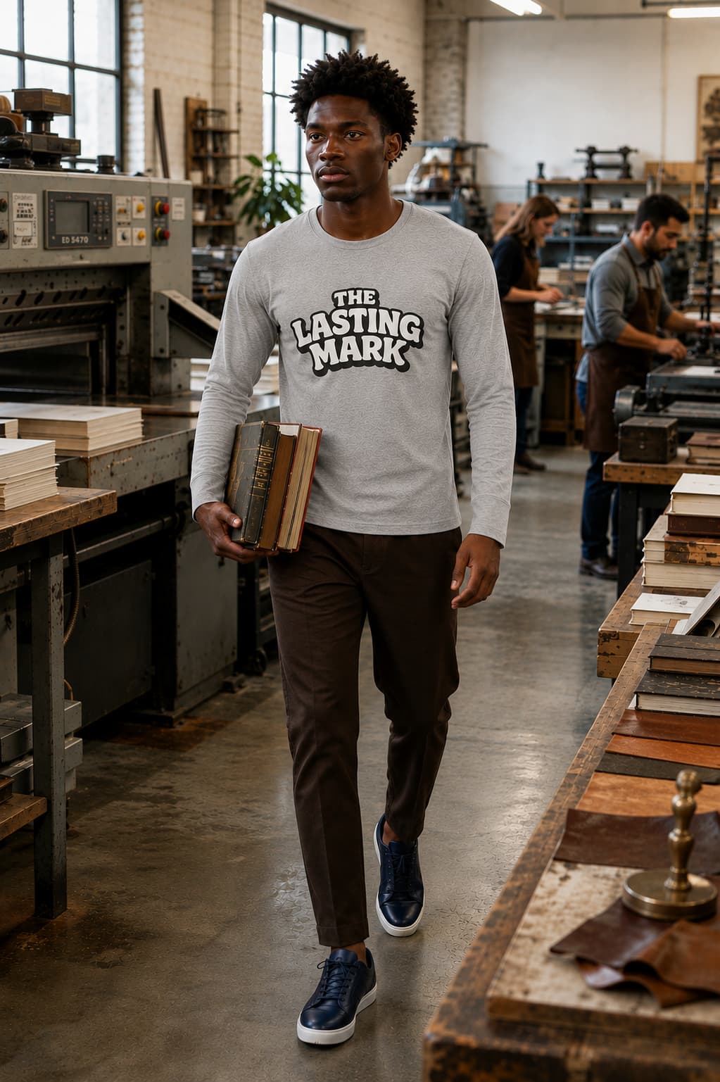 karavirs™ The Lasting Mark — Melange Grey Full-Sleeve Tee