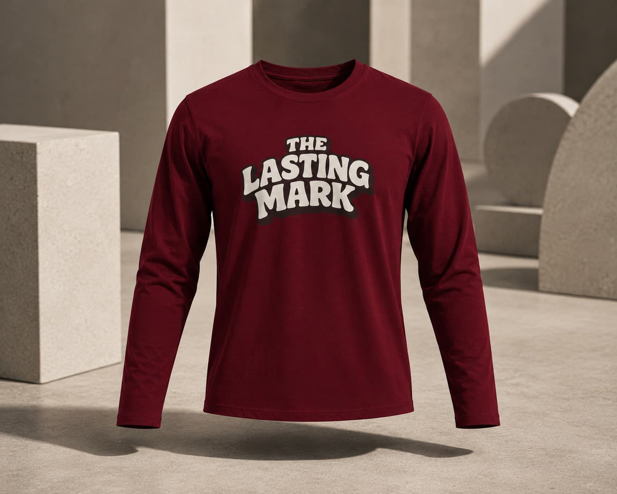 karavirs™ The Lasting Mark — Maroon Full-Sleeve Tee