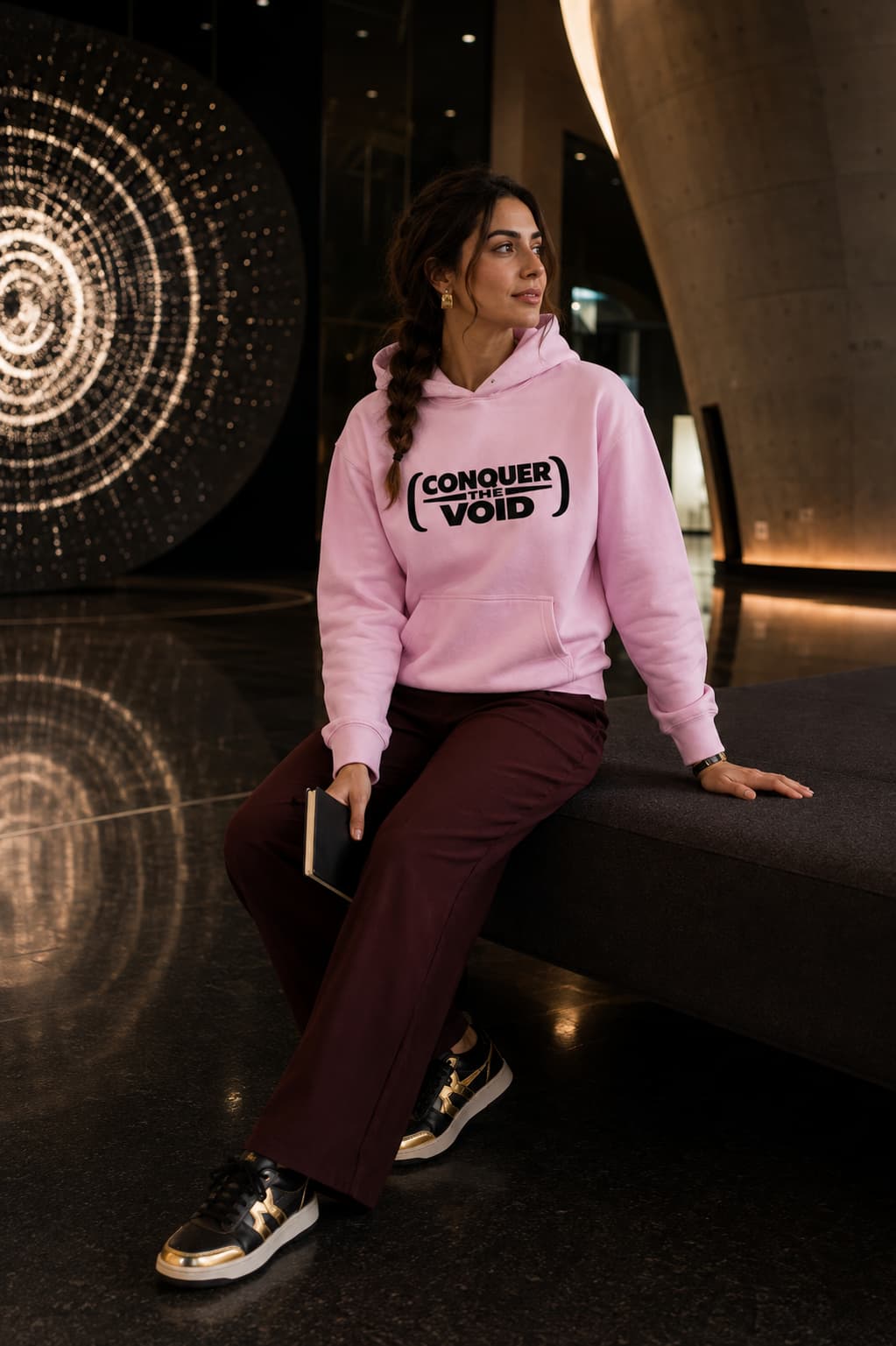 karavirs™ Conquer The Void — Light Pink Hoodie