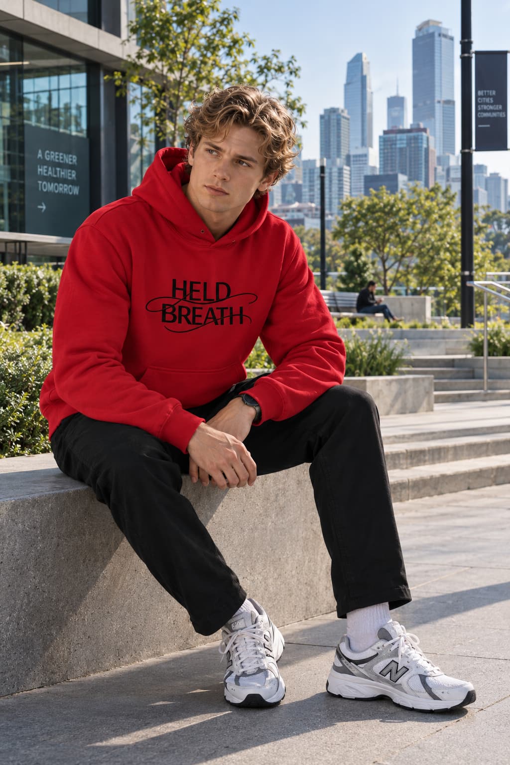 karavirs™ Held Breath — Red Hoodie