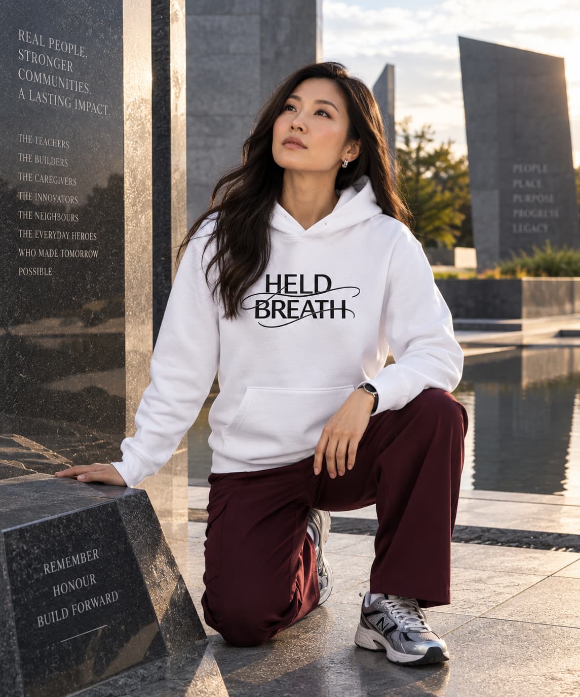 karavirs™ Held Breath — White Hoodie