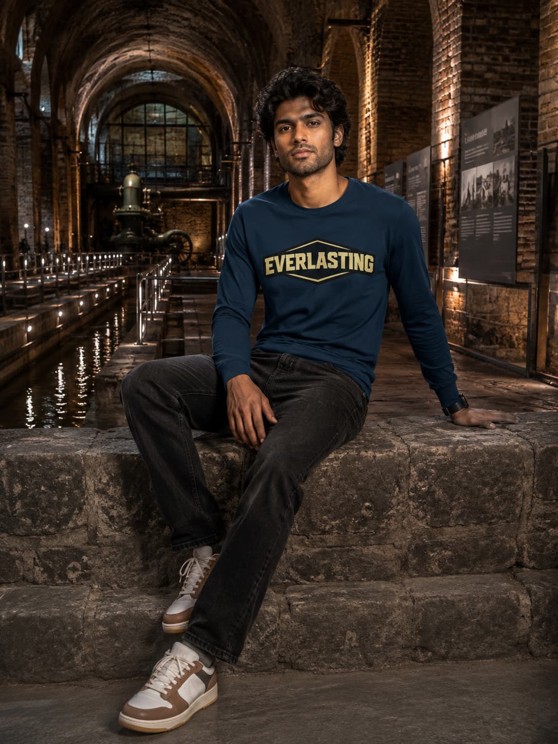 karavirs™ Everlasting — Navy Blue Full-Sleeve Tee