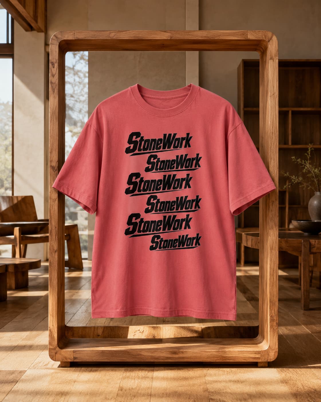 karavirs™ Stonework — Dusty Rose Oversized Tee