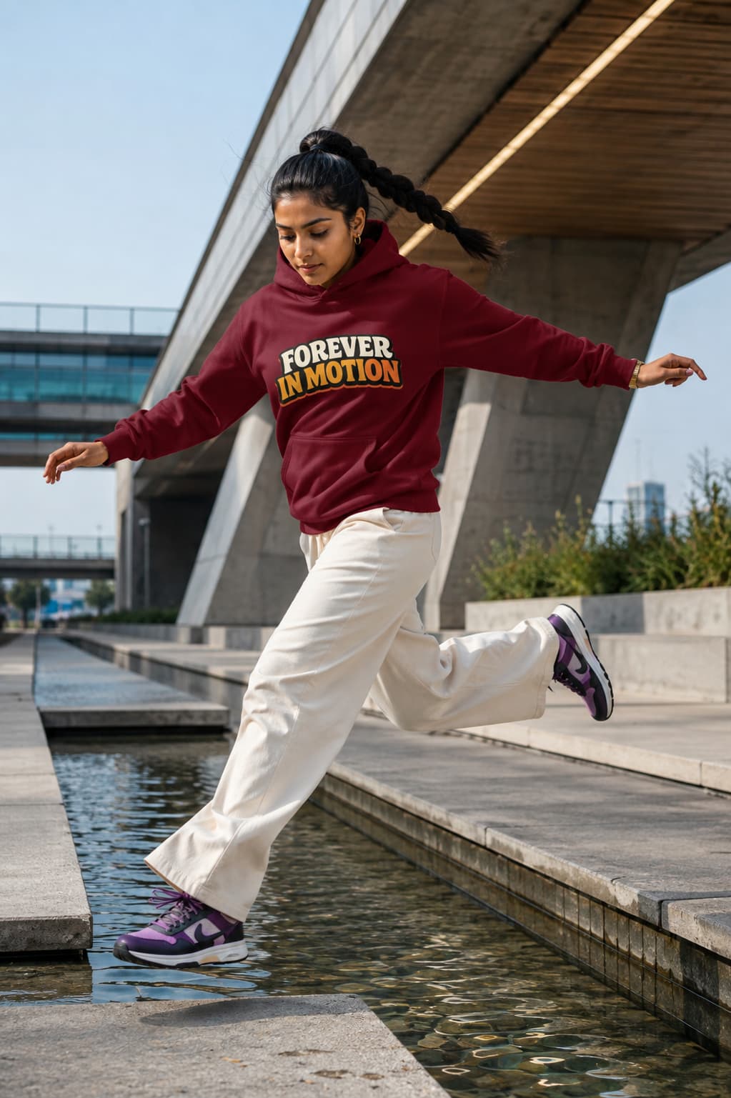 karavirs™ Forever In Motion — Maroon Hoodie