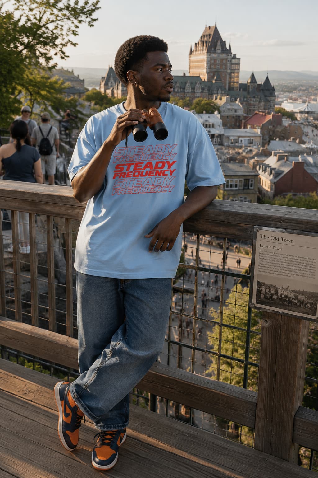 karavirs™ Steady Frequency — Baby Blue Oversized Tee