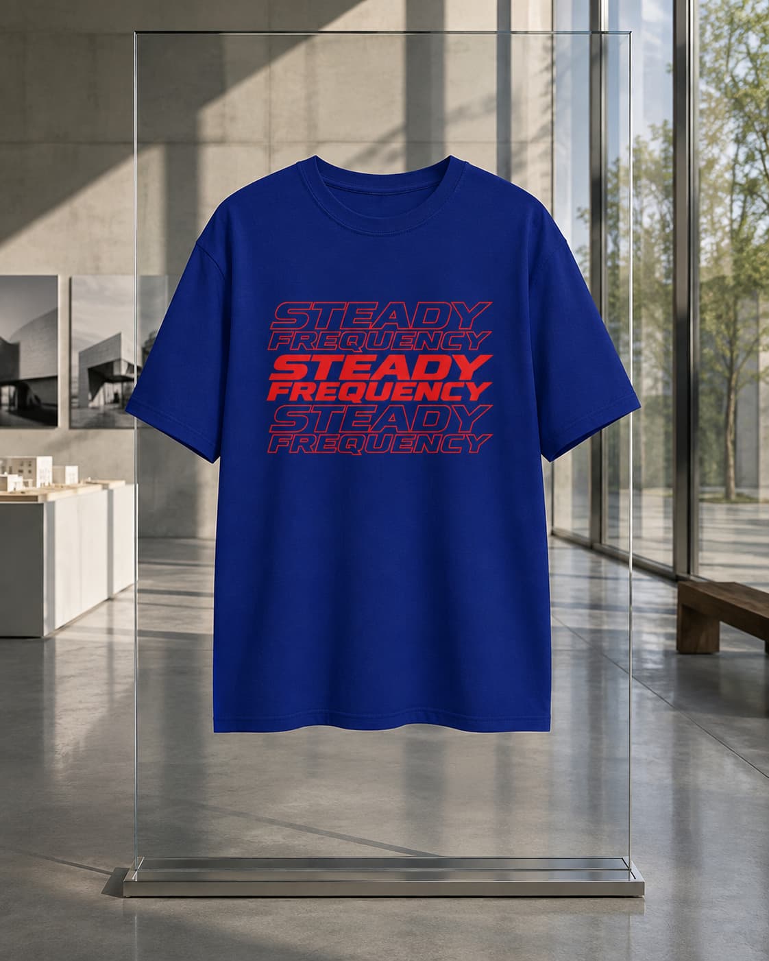 karavirs™ Steady Frequency — Royal Blue Oversized Tee