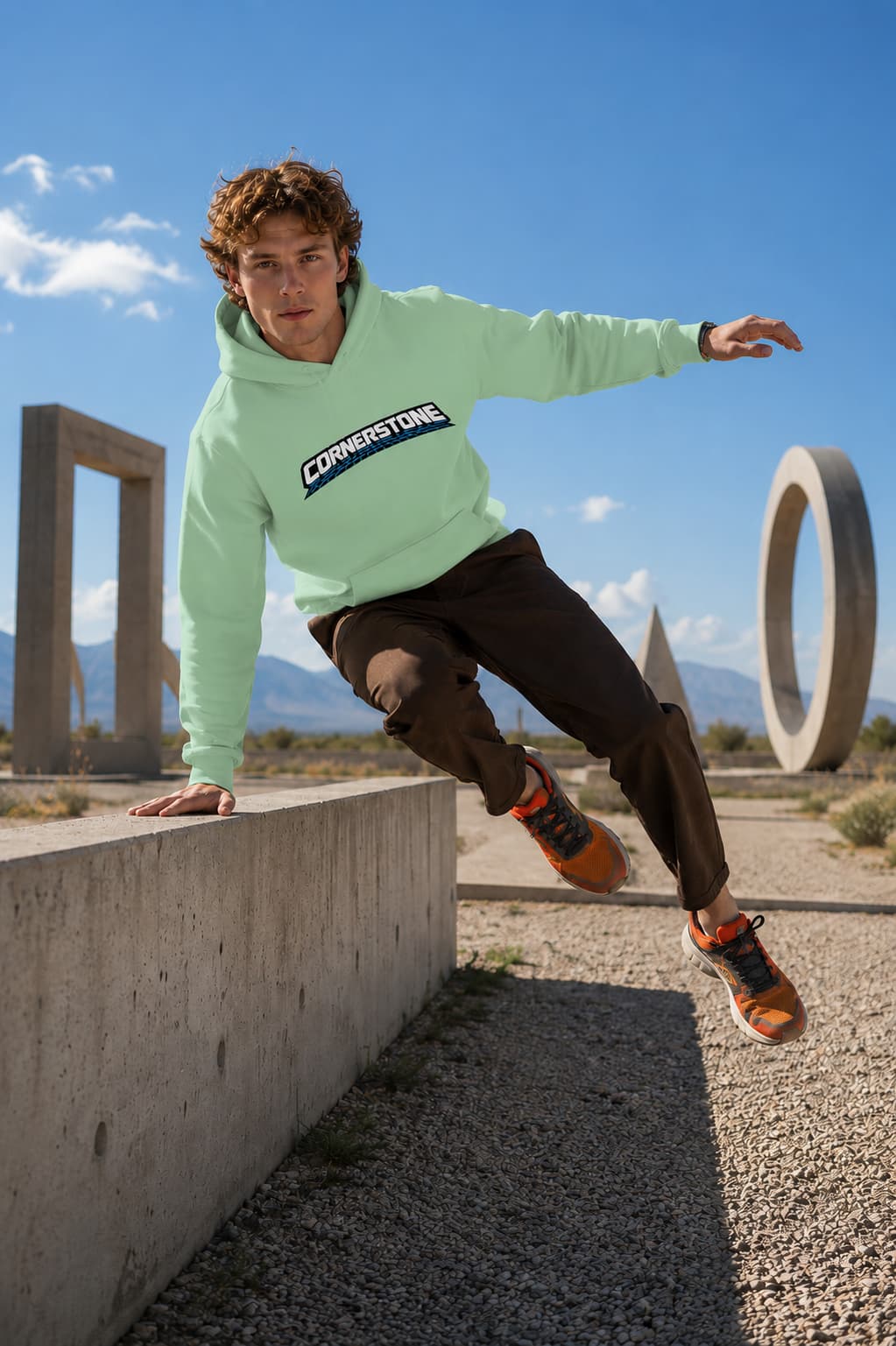 karavirs™ Cornerstone — Mint Green Hoodie